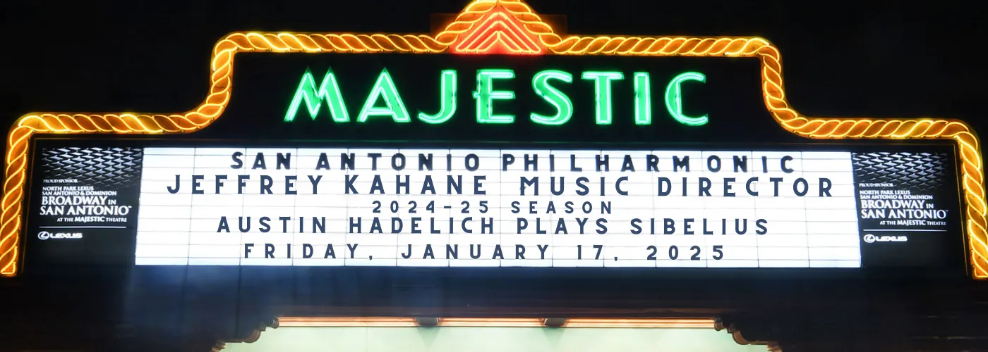San Antonio Philharmonic: Jeffrey Kahane – Austin Hadelich Plays Sibelius